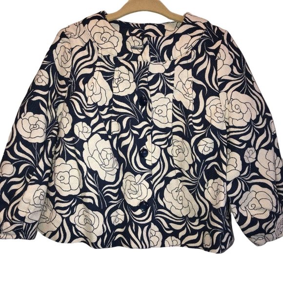 Janie And Jack Parisian Chic Blue White Jacket 2-3T - Picture 1 of 6